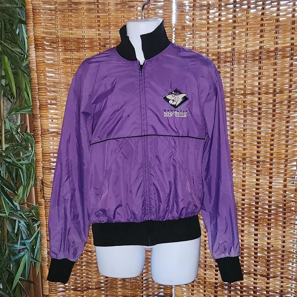 Vintage Honolulu Sharks Baseball Jacket L